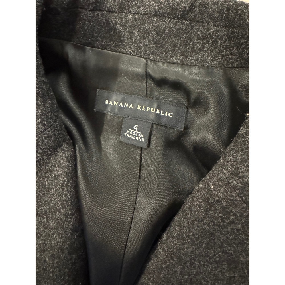 Banana Republic Y2K 2006 Wool Blend Skirt Suit | Charcoal Gray | Wool Blend - Picture 2 of 8